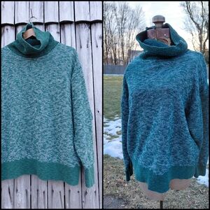 LL Bean Signature loose fit dolman style cowl neck knit sweater Womens S